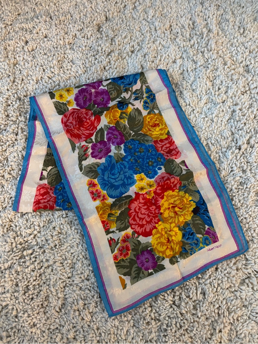 Albert Nipon Floral Scarf